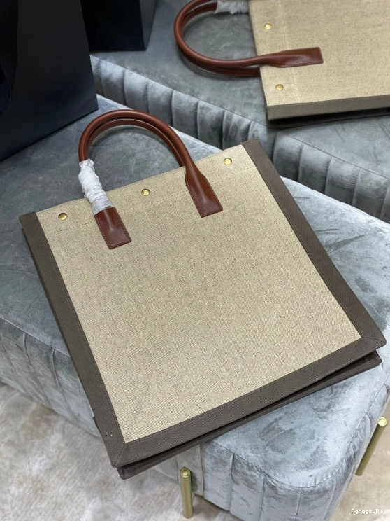 GAUCHE SHOPPING COTTON LINEN YSL AND BAG IN S N RIVE 0819